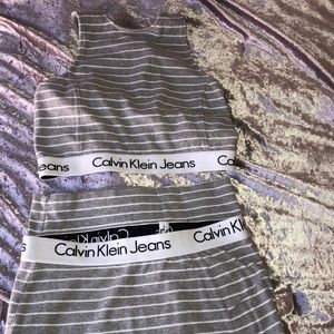 Calvin Klein two piece grey set.